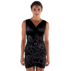 Easter Bunny Hare Rabbit Animal Wrap Front Bodycon Dress by Amaryn4rt