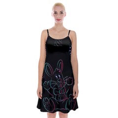 Easter Bunny Hare Rabbit Animal Spaghetti Strap Velvet Dress by Amaryn4rt