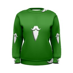 The Dude Beard White Green Women s Sweatshirt by Alisyart
