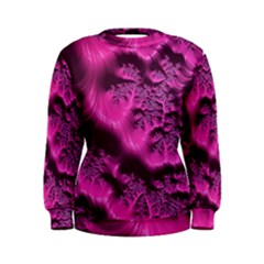 Fractal Artwork Pink Purple Elegant Women s Sweatshirt