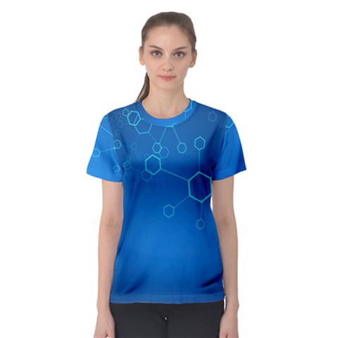 Molecules Classic Medicine Medical Terms Comprehensive Study Medical Blue Women s Sport Mesh Tee by Alisyart