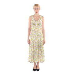 Branch Spring Texture Leaf Fruit Yellow Sleeveless Maxi Dress by Alisyart