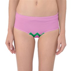 Easter Chevron Pattern Stripes Mid-waist Bikini Bottoms by Amaryn4rt