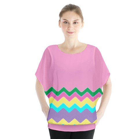 Easter Chevron Pattern Stripes Blouse by Amaryn4rt