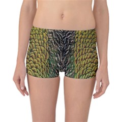 Colorful Iridescent Feather Bird Color Peacock Reversible Bikini Bottoms by Amaryn4rt