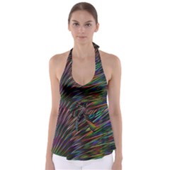 Texture Colorful Abstract Pattern Babydoll Tankini Top by Amaryn4rt