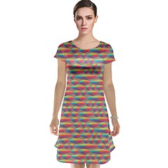 Background Abstract Colorful Cap Sleeve Nightdress by Amaryn4rt