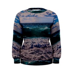 Wave Foam Spray Sea Water Nature Women s Sweatshirt