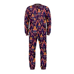 Abstract Background Floral Pattern Onepiece Jumpsuit (kids)