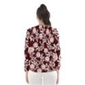 Flower Leaf Pink Brown Floral Hooded Wind Breaker (Women) View2