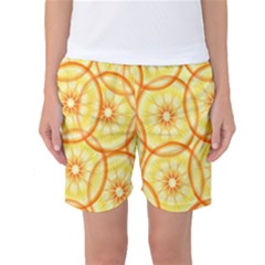 Lemons Orange Lime Circle Star Yellow Women s Basketball Shorts by Alisyart