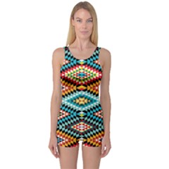 African Tribal Patterns One Piece Boyleg Swimsuit by Amaryn4rt