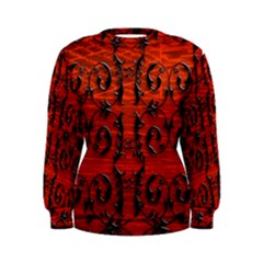 3d Metal Pattern On Wood Women s Sweatshirt