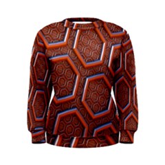 3d Abstract Patterns Hexagons Honeycomb Women s Sweatshirt