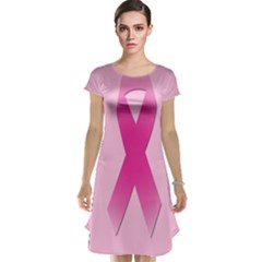 Pink Breast Cancer Symptoms Sign Cap Sleeve Nightdress by Alisyart