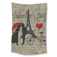 Love Letter - Paris Large Tapestry by Valentinaart