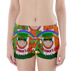 St  Patricks Day  Boyleg Bikini Wrap Bottoms by Valentinaart