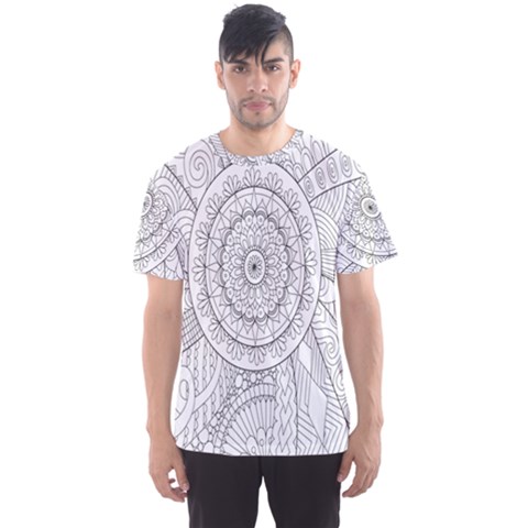 Flower Rose Flowering Sunflower Black Men s Sport Mesh Tee by Alisyart