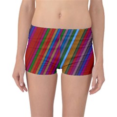 Color Stripes Pattern Reversible Bikini Bottoms by Simbadda