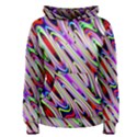 Multi Color Wave Abstract Pattern Women s Pullover Hoodie View1