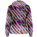 Multi Color Wave Abstract Pattern Women s Pullover Hoodie View2