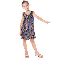 Pattern Color Design Texture Kids  Sleeveless Dress by Simbadda