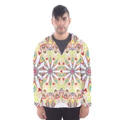 Intricate Flower Star Hooded Wind Breaker (men) by Alisyart