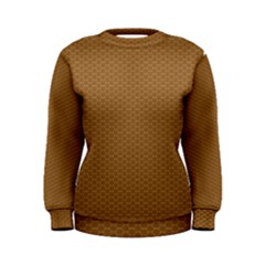 Pattern Honeycomb Pattern Brown Women s Sweatshirt by Simbadda