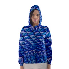 Lines Geometry Architecture Texture Hooded Wind Breaker (women) by Simbadda