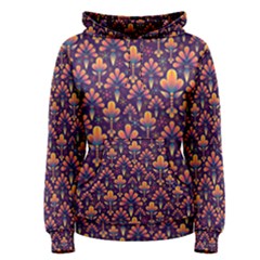 Abstract Background Floral Pattern Women s Pullover Hoodie by Simbadda