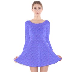 Ripples Blue Space Long Sleeve Velvet Skater Dress by Alisyart