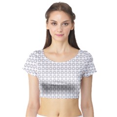 Violence Head On King Purple White Flower Short Sleeve Crop Top (tight Fit) by Alisyart