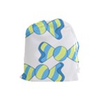 Candy Yellow Blue Drawstring Pouches (Large) 