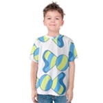 Candy Yellow Blue Kids  Cotton Tee