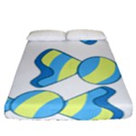 Candy Yellow Blue Fitted Sheet (Queen Size)