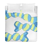 Candy Yellow Blue Duvet Cover Double Side (Full/ Double Size)