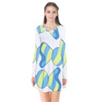 Candy Yellow Blue Flare Dress