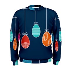 Easter Egg Balloon Pink Blue Red Orange Men s Sweatshirt by Alisyart