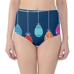Easter Egg Balloon Pink Blue Red Orange High-waist Bikini Bottoms by Alisyart