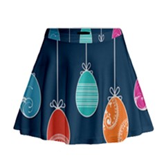 Easter Egg Balloon Pink Blue Red Orange Mini Flare Skirt by Alisyart