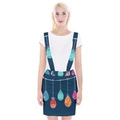 Easter Egg Balloon Pink Blue Red Orange Suspender Skirt by Alisyart