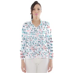 Connect Dots Color Rainbow Blue Red Circle Line Wind Breaker (women) by Alisyart