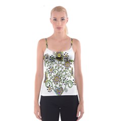 Frame Flower Floral Sun Purple Yellow Green Spaghetti Strap Top by Alisyart