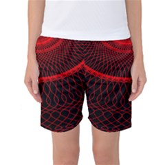 Red Spiral Featured Women s Basketball Shorts by Alisyart