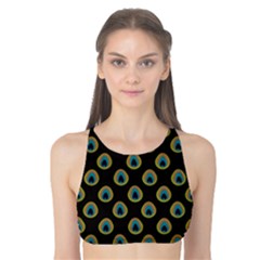 Peacock Inspired Background Tank Bikini Top by Simbadda