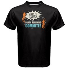 Black Hello Office Party Planning Commitee Men s Cotton Tee by FunnySaying