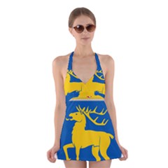 Coat Of Arms Of Aland Halter Swimsuit Dress by abbeyz71