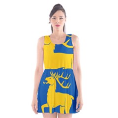 Coat Of Arms Of Aland Scoop Neck Skater Dress by abbeyz71