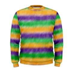 Mardi Gras Strip Tie Die Men s Sweatshirt by PhotoNOLA