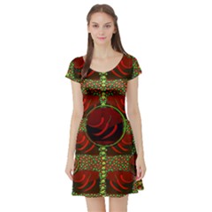 Spanish And Hot Short Sleeve Skater Dress by pepitasart